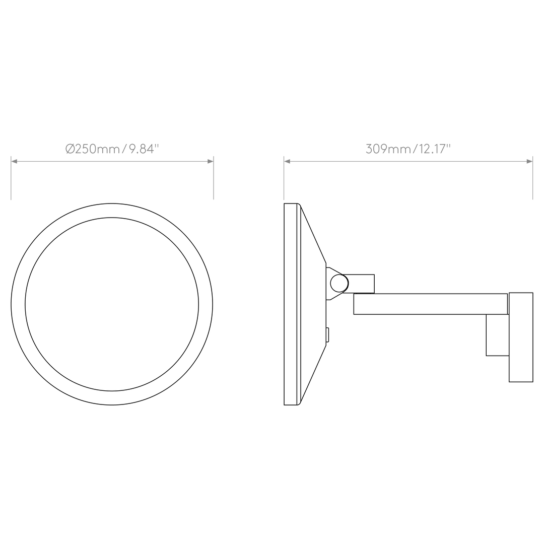 Astro Lighting Nagoya dimension diagram