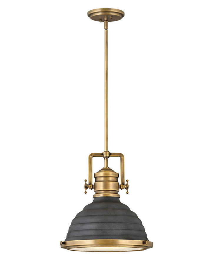 Hinkley Keating Pendant Pendants Hinkley Heritage Brass with Aged Zinc accents 14.25x14.25x14.5 