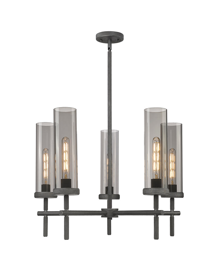 Innovations Lighting Lincoln 12" Chandelier - Weathered Zinc