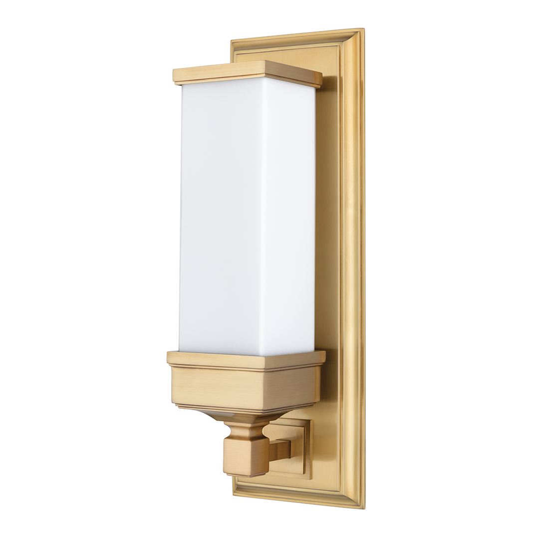 Hudson Valley Lighting Everett Wall Sconce Wall Sconces Hudson Valley Lighting Aged Brass  