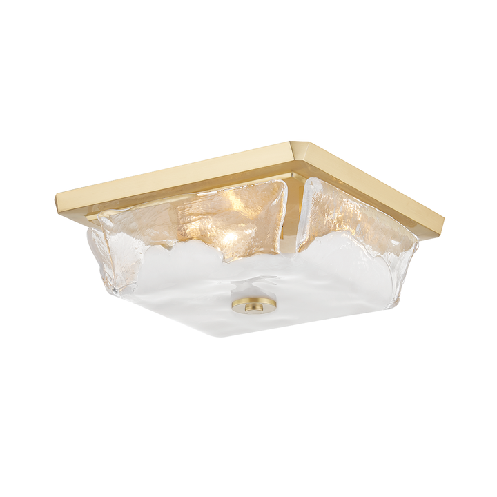 Hudson Valley Lighting Hines Flush Mount Ceiling Flush Mounts Hudson Valley Lighting Aged Brass  