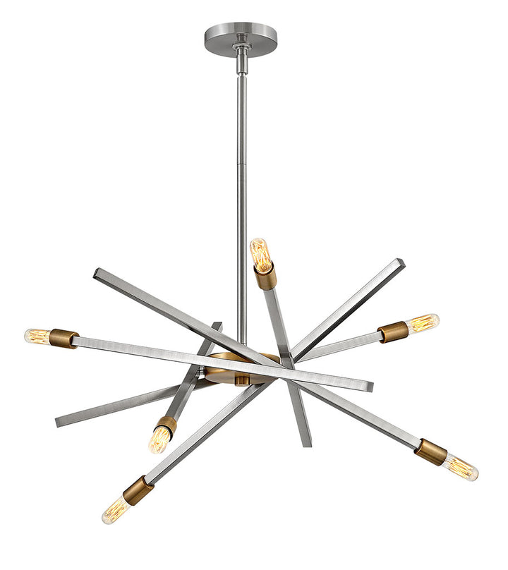 Hinkley Archer Chandelier Chandeliers Hinkley Brushed Nickel 26.0x26.0x16.0