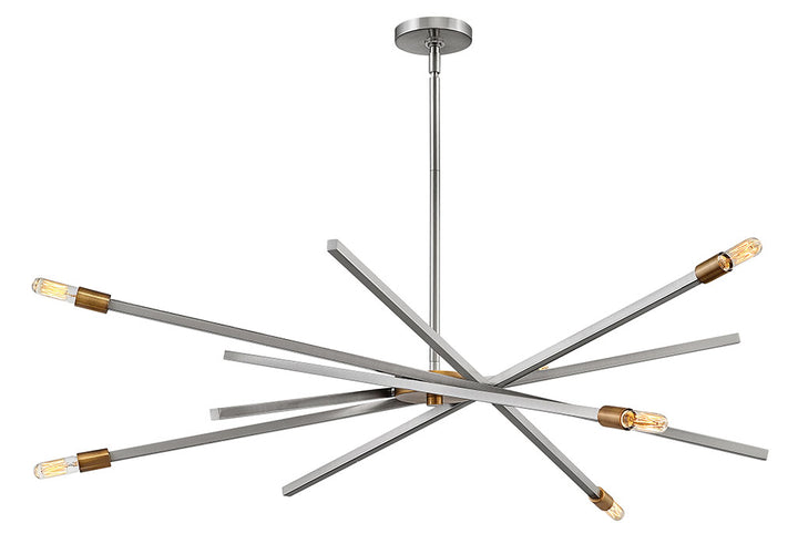 Hinkley Archer Chandelier Chandeliers Hinkley Brushed Nickel 42.5x42.5x19.0