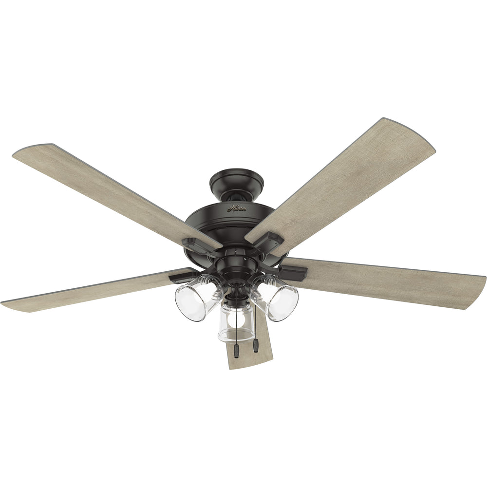 Hunter 60 inch Crestfield Ceiling Fan with LED Light Kit and Pull Chain