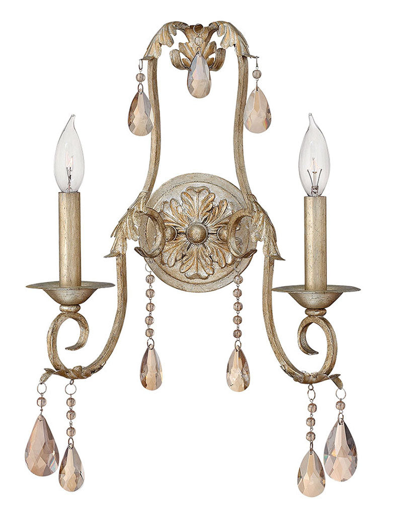 Hinkley Carlton Sconce Wall Sconces Hinkley Silver Leaf 7.0x12.5x19.0 