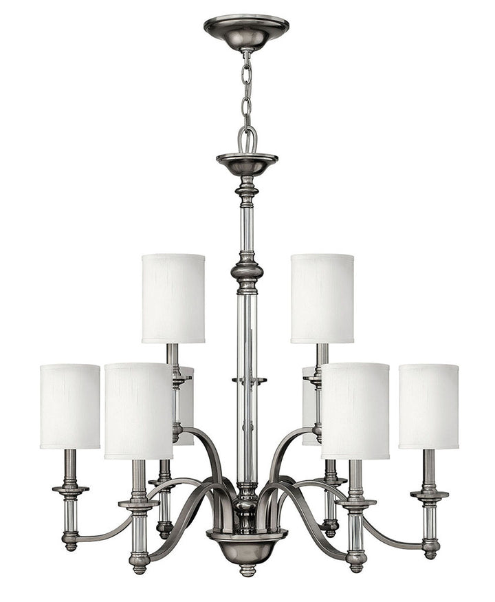 Hinkley Sussex Chandelier Chandeliers Hinkley Brushed Nickel 32.0x32.0x34.5