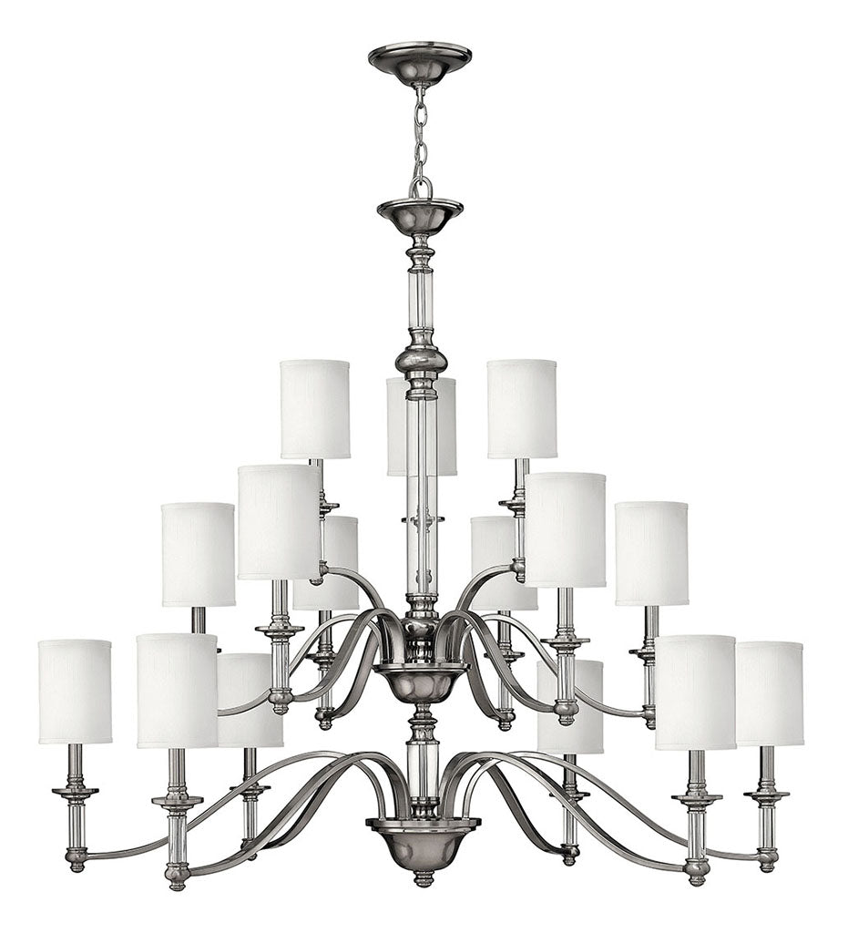 Hinkley Sussex Chandelier Chandeliers Hinkley Brushed Nickel 47.0x47.0x44.25