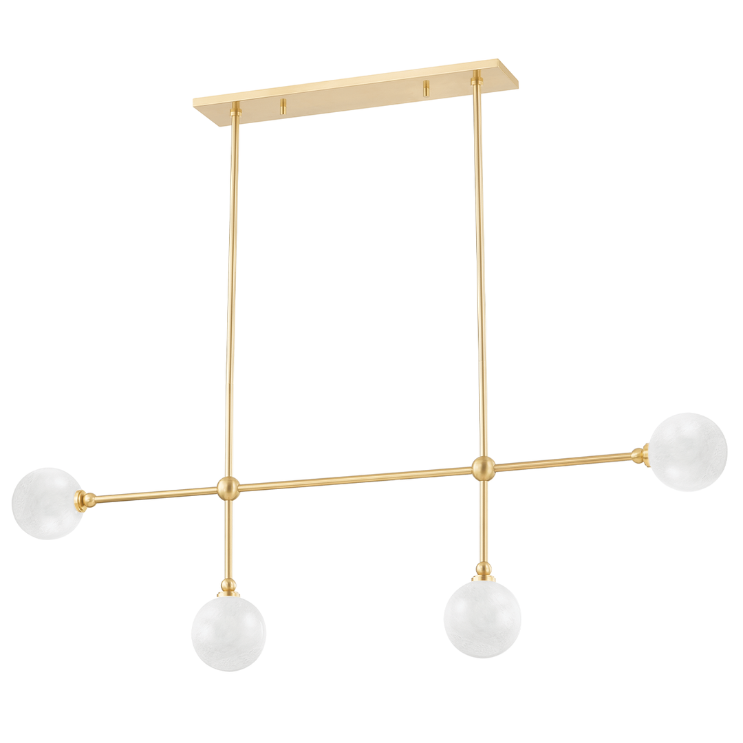 Hudson Valley Lighting Andrews Linear Chandeliers Hudson Valley Lighting Aged Brass  