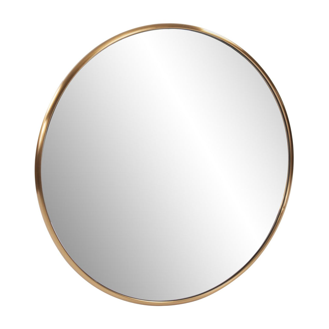 Howard Elliott Collection Yorkville Brass Round Mirror Mirrors Howard Elliott Collection   