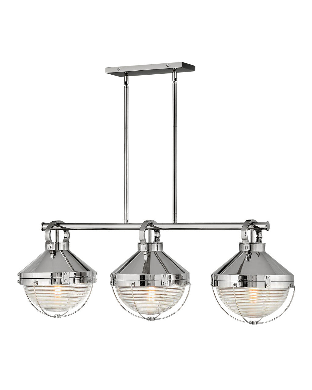 Hinkley Crew Chandelier Chandeliers Hinkley Polished Nickel 12.0x42.0x14.25