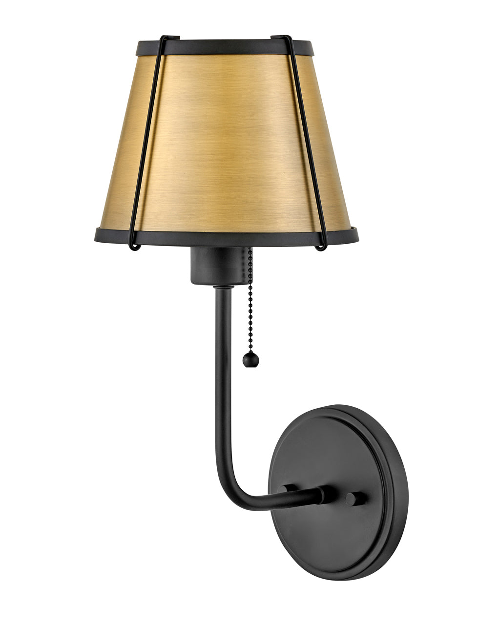 Hinkley Clarke Sconce Sconce Hinkley Black with Lacquered Dark Brass accents 8.75x7.25x15.75 
