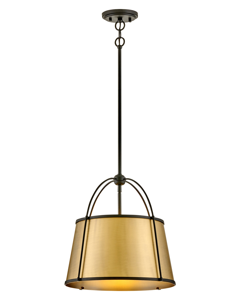 Hinkley Clarke Chandelier Chandeliers Hinkley Black with Lacquered Dark Brass accents 16.25x16.25x16.25 