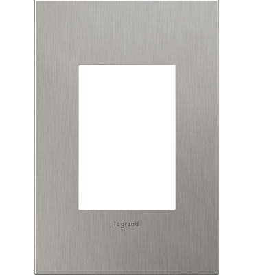 Legrand adorne Brushed Stainless Steel 1-Gang + wall plate