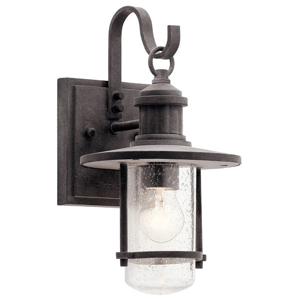 Kichler Riverwood Outdoor Wall Outdoor Wall Lights Kichler Weathered Zinc 6.75x12.5