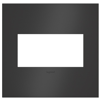 Legrand adorne Satin Black 2-Gang wall plate