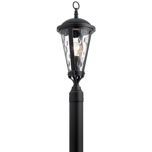 Kichler Cresleigh  Outdoor Post Lantern Outdoor l Post/Pier Mounts Kichler Black with Silver Highlights 9x23.5 