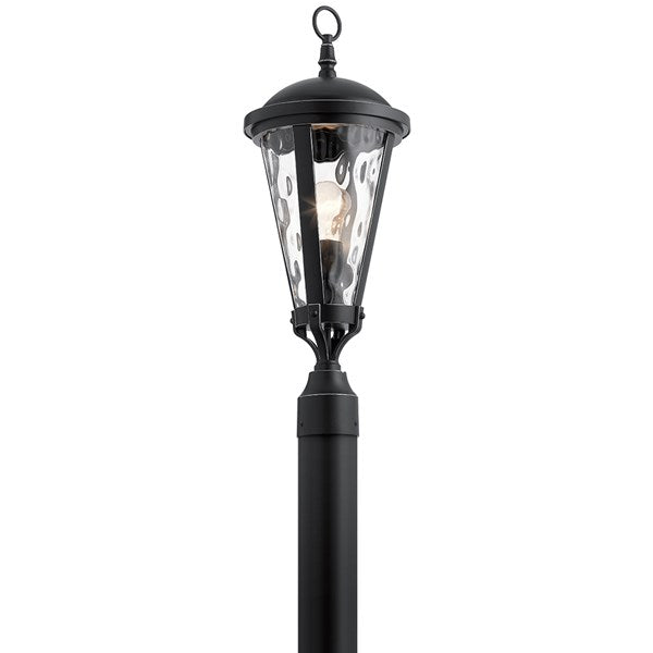 Kichler Cresleigh  Outdoor Post Lantern Pier & Post Mount Lights Kichler Black with Silver Highlights 9x23.5 