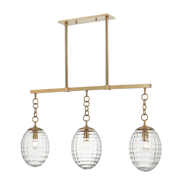 Hudson Valley Lighting Venice Linear Chandeliers Hudson Valley Lighting Aged Brass  