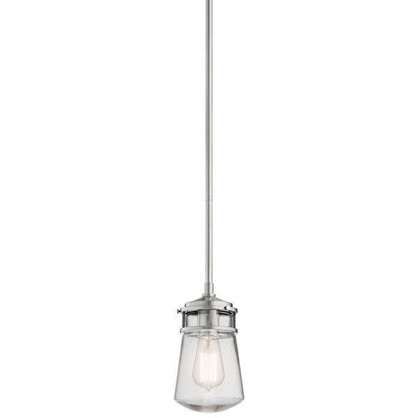 Kichler Lyndon  Outdoor Hanging Pendant Outdoor Hanging Lights Kichler Brushed Aluminum 5x9.25 