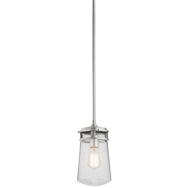 Kichler Lyndon  Outdoor Hanging Pendant Outdoor Hanging Lights Kichler Brushed Aluminum 6x11.75 