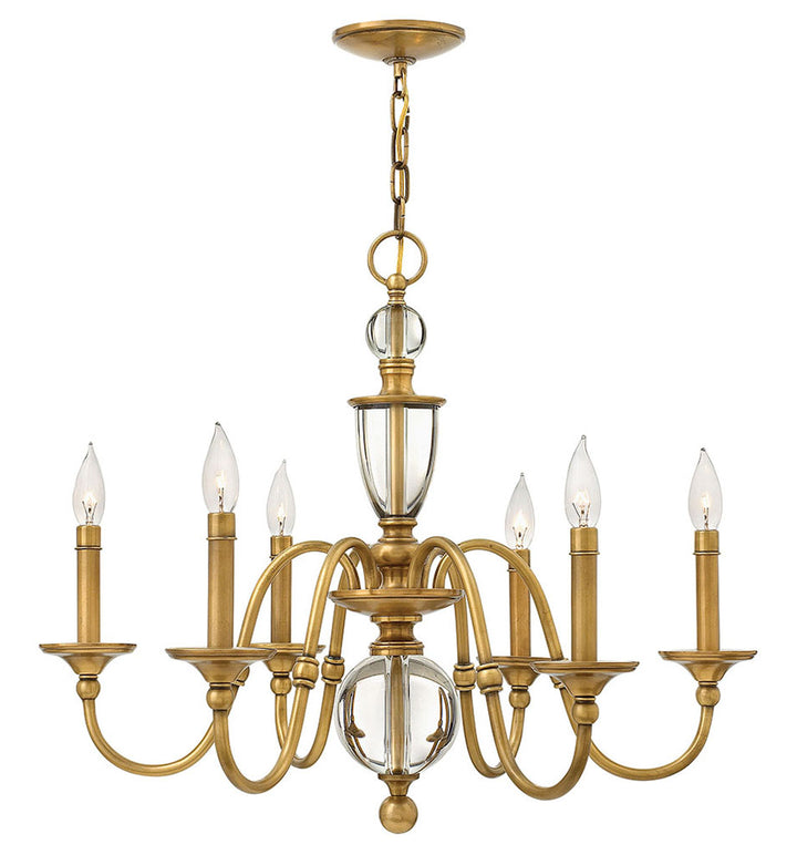 Hinkley Eleanor Chandelier Chandeliers Hinkley Heritage Brass 27.25x27.25x22.75