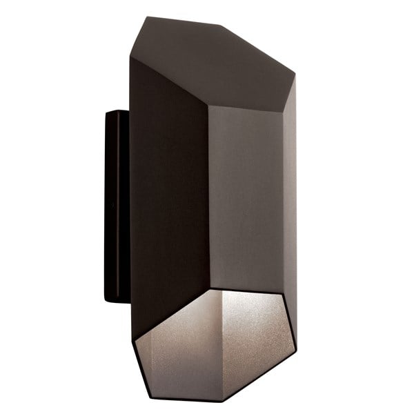 Kichler Estella Outdoor Wall Outdoor Wall Lights Kichler Textured Architectural Bronze 6x12