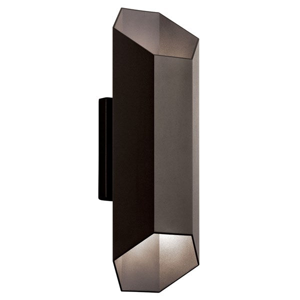 Kichler Estella Outdoor Wall Outdoor Wall Lights Kichler Textured Architectural Bronze 6x16.5