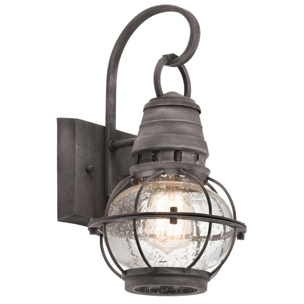 Kichler Bridge Point Outdoor Wall Outdoor Wall Lights Kichler Weathered Zinc 7x13.25