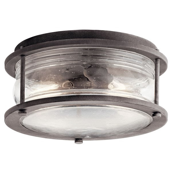 Kichler Ashland Bay  Outdoor Flush & Semi Flush Mount Outdoor Wall Lights Kichler Weathered Zinc 12x6 