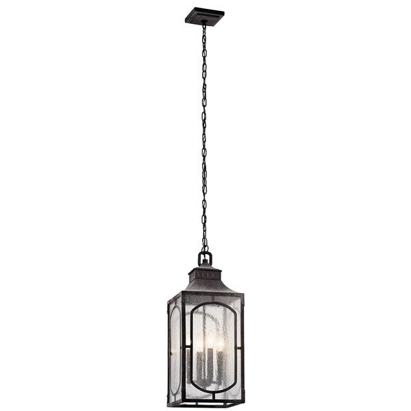 Kichler Bay Village  Outdoor Hanging Pendant Outdoor Hanging Lights Kichler Weathered Zinc 9.5x24.75 