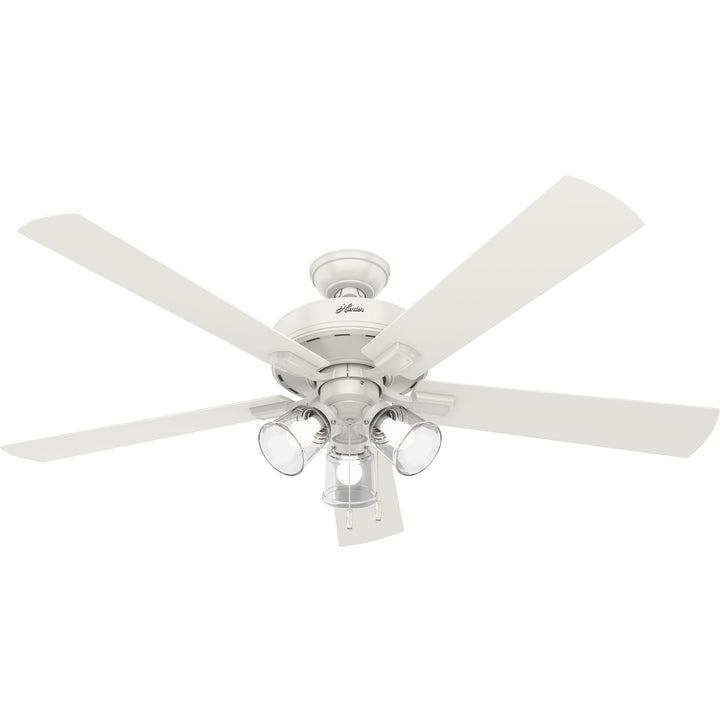 Hunter 60 inch Crestfield Ceiling Fan with LED Light Kit and Pull Chain Bowls Hunter