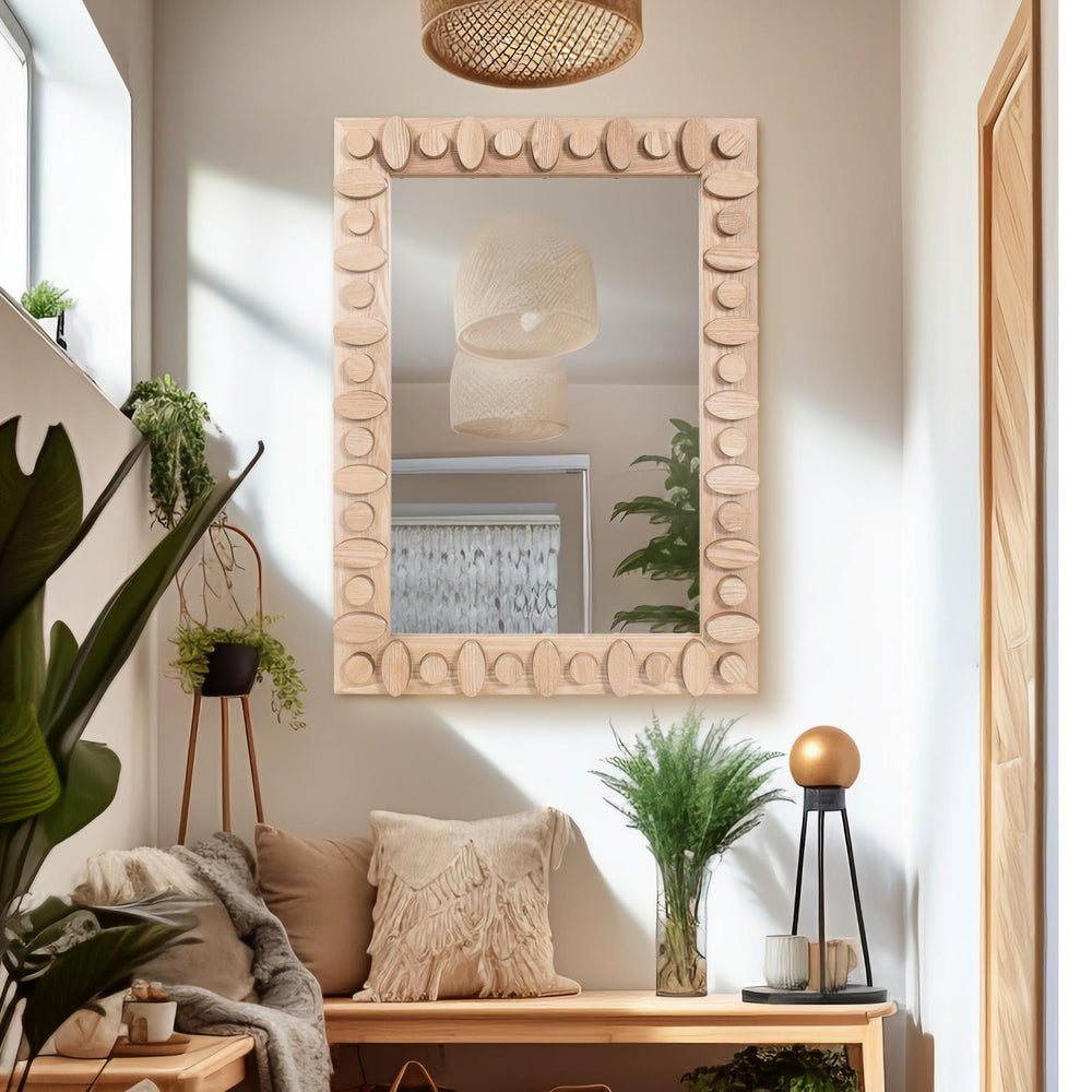 Howard Elliott Robin Baron Winfield Wooden Rectangular Vanity Mirror