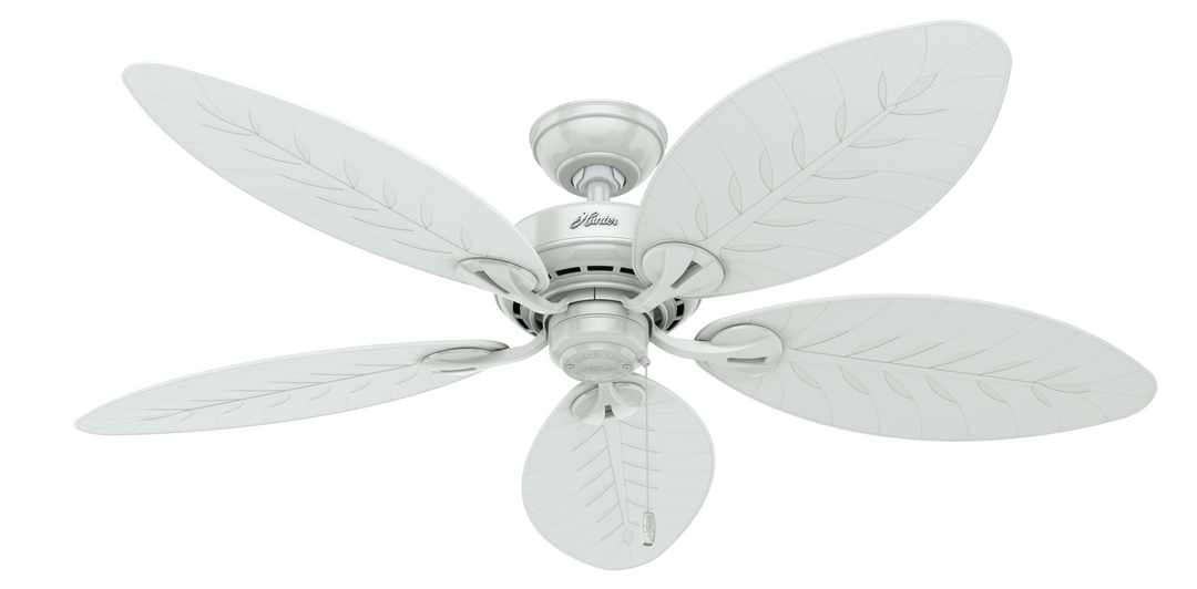 Hunter 54 inch Bayview Damp Rated Ceiling Fan and Pull Chain Indoor Ceiling Fans Hunter