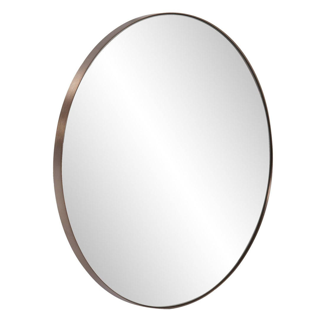 Howard Elliott Van Buren Brushed Brass Round Mirror