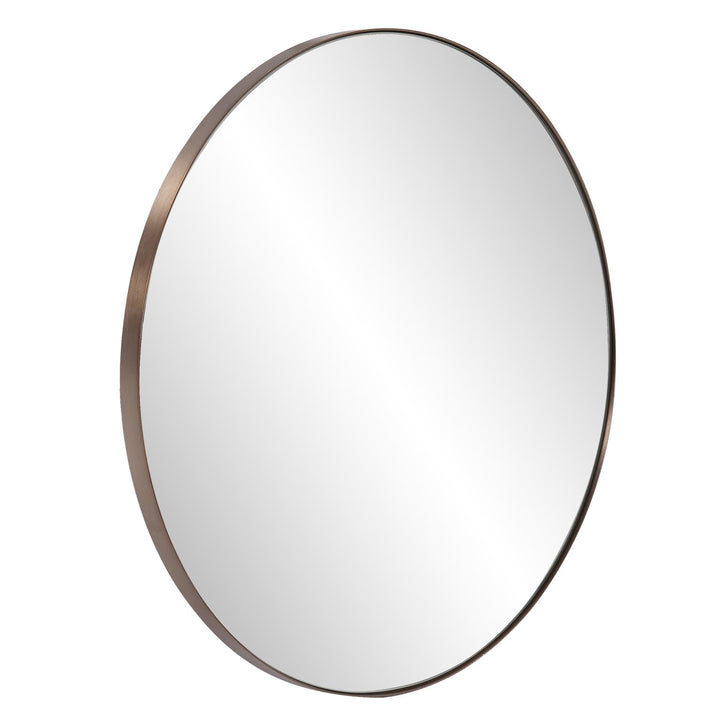 Howard Elliott Van Buren Brushed Brass Round Mirror