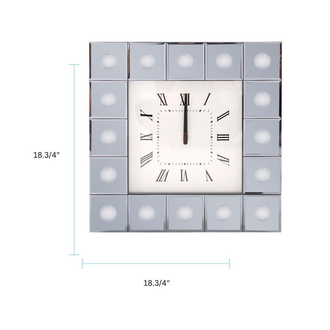 Howard Elliott Grigio Mirrored Wall Clock