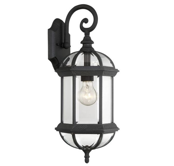 Savoy House Kensington Outdoor | Wall Lantern Outdoor Wall Lights Savoy House 8.25x8.25x20 Black Clear Beveled Glass