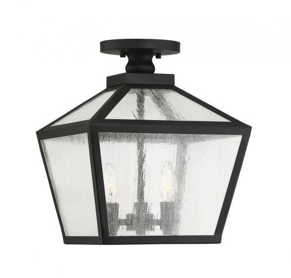 Savoy House Woodstock 3-Light Outdoor Flush Mount - Model 5-105-BK