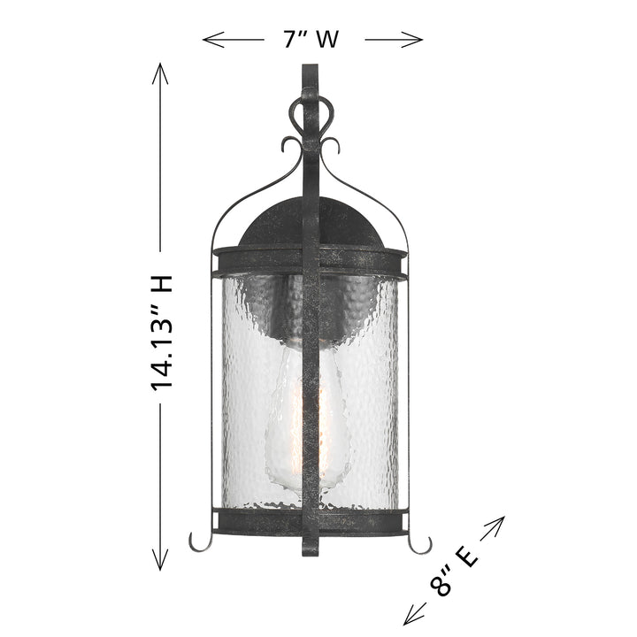 Savoy House Preston Outdoor Wall Lantern in Iron Oxide