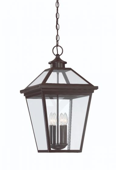 Savoy House Ellijay Outdoor | Hanging Lantern Outdoor | Hanging Lantern Savoy House 14x14x25 Bronze Clear Glass