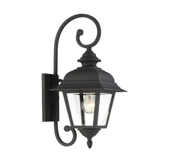 Savoy House Westover Outdoor | Wall Lantern Outdoor | Wall Lantern Savoy House 8.88x8.88x19.5 Black Clear Beveled Glass