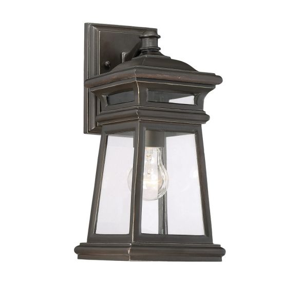 Savoy House Taylor Outdoor | Wall Lantern Outdoor Wall Lights Savoy House 6.25x6.25x14 Bronze Clear Glass