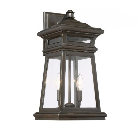 Savoy House Taylor Outdoor | Wall Lantern Outdoor Wall Lights Savoy House 8.5x8.5x19.5 Bronze Clear Glass