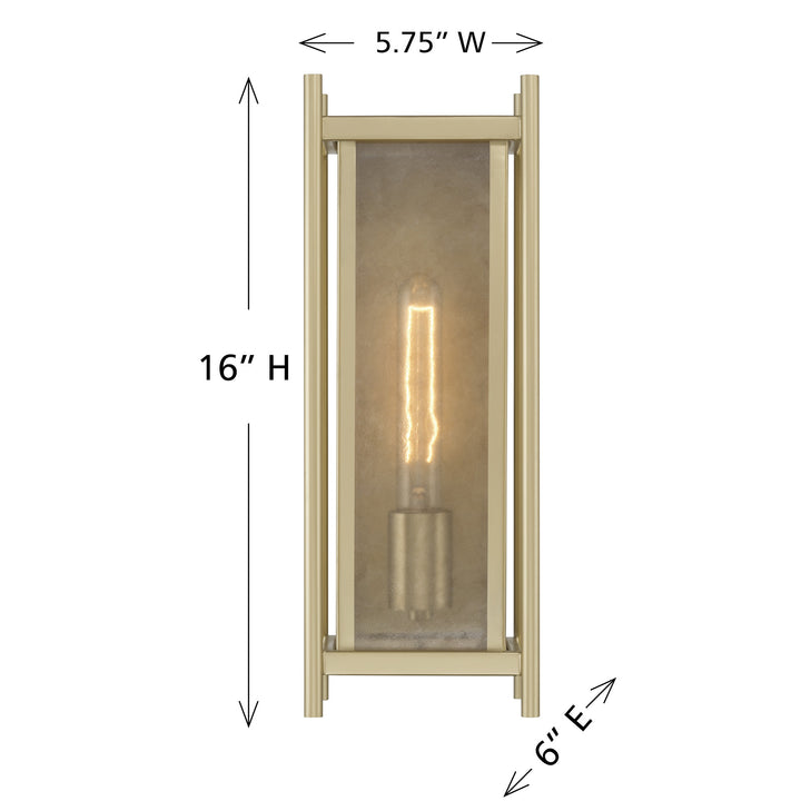 Savoy House Jacobs Outdoor Wall Lantern in Serene Brass