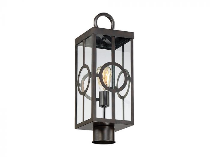 Savoy House Lauren Outdoor | Post Lantern Pier & Post Mount Lights Savoy House 6.5x6.5x19.75 Bronze Clear Glass