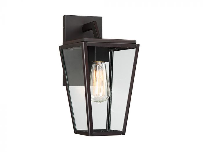 Savoy House Milton Outdoor | Wall Lantern Outdoor Wall Lights Savoy House 6.5x6.5x12.75 Bronze Clear Glass