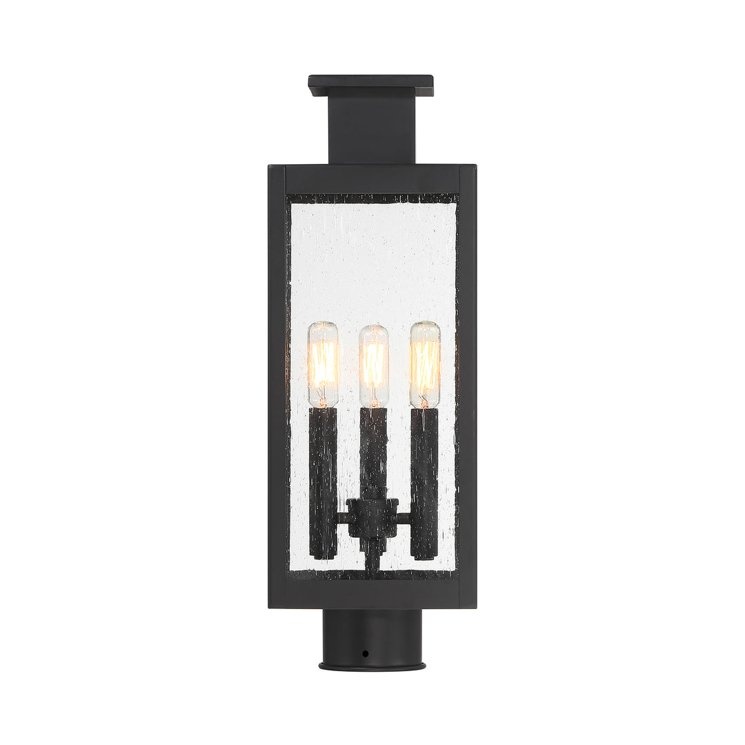 Savoy House Ascott 3-Light Outdoor Post Lantern - Model 5-828-BK