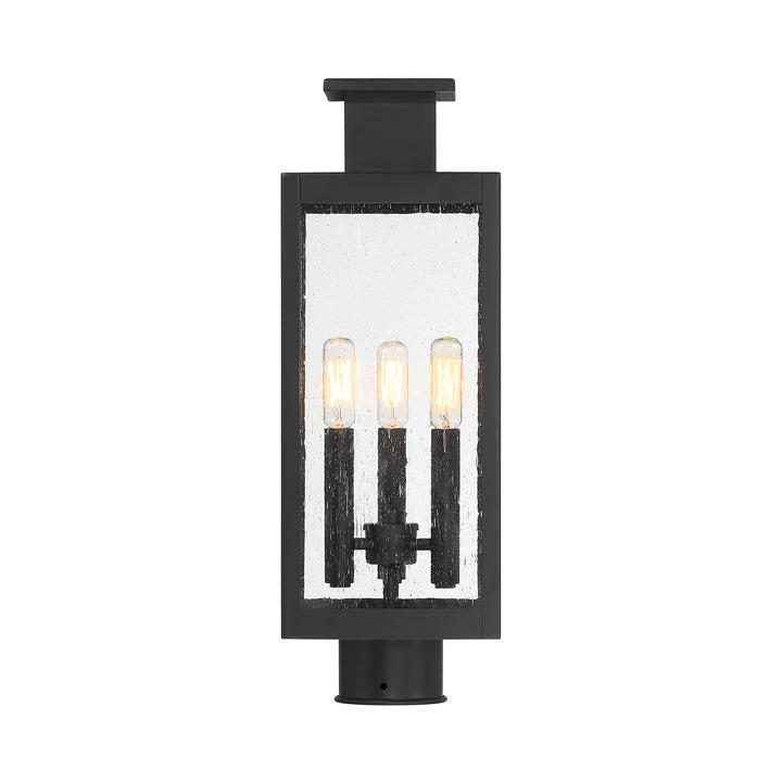 Savoy House Ascott 3-Light Outdoor Post Lantern - Model 5-828-BK