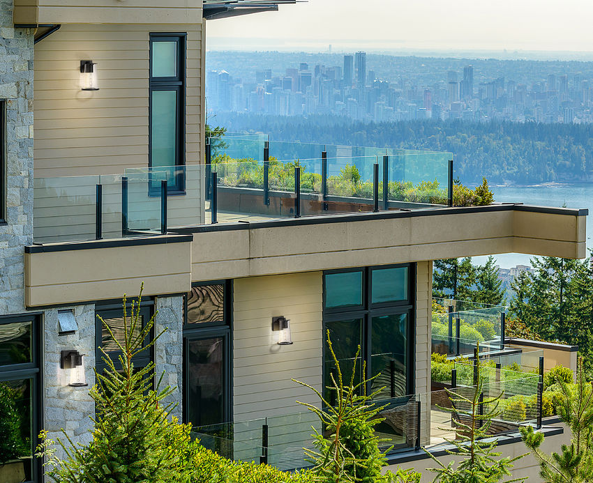 Z-Lite Bar Harbor Outdoor Wall Light installed on a home exterior