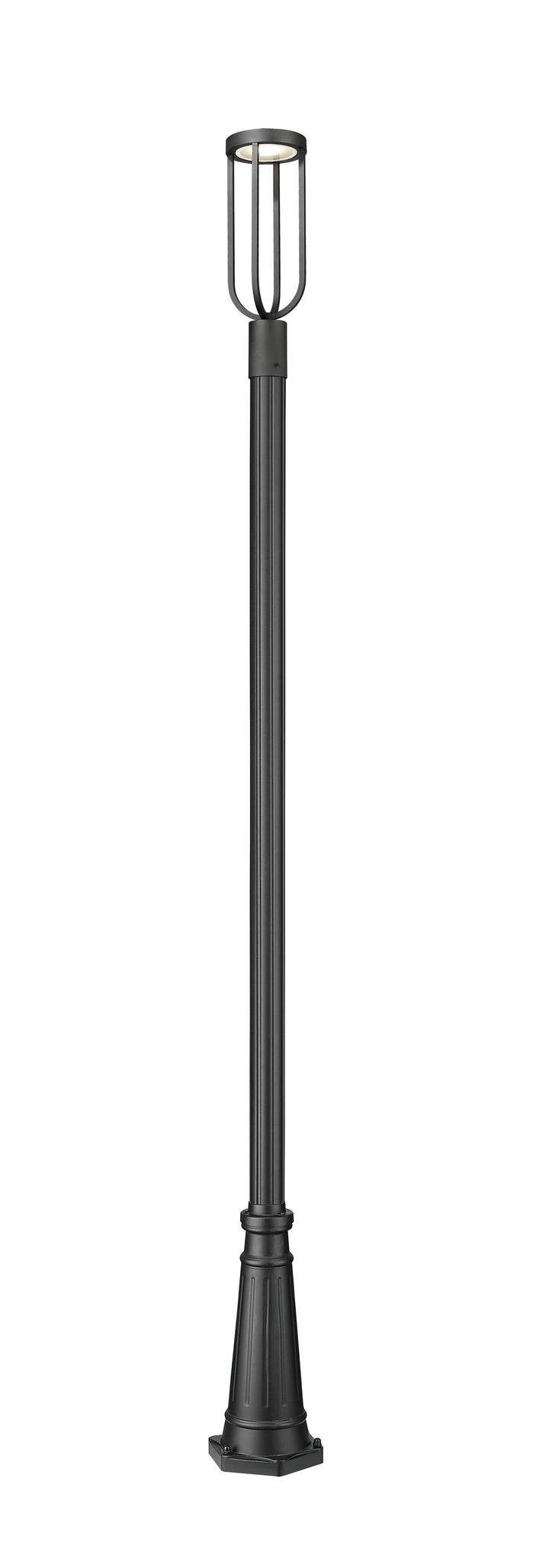 Z-Lite Leland 5005PHM-5011P-BK-LED 1 Light Outdoor Post Mounted Fixture